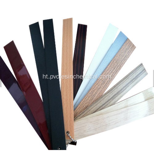 Woodgrain PVC plastik kwen mete taye